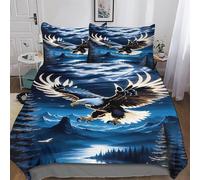 DDFRTYY Adler Juego de ropa de cama de 3 piezas, ropa de cama para niños y niñas, microfibra agradable, funda nórdica + funda de almohada King (220 x 240 cm)