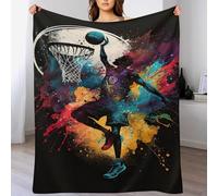 DDGAAGG Manta de baloncesto de astronauta, manta de franela suave y cálida para cama, sofá y sofá para niños, adolescentes, niños y niñas, (130 x 180 cm)