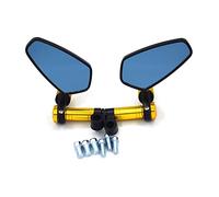 DDGBERFP para Hon&da PCX125 PCX150 NC750S 599 CBF125 CBF190R CB500X, Espejo Retrovisor Universal para Motocicleta, Espejo Convexo Antideslumbrante Azul Piezas compatibles(Oro)