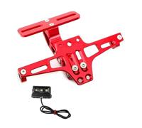 DDGBERFP Soporte para Matrícula Trasera Ajustable para Motocicleta para CFMOTO CF650 650NK 400NK 250NK 400GT 650MT(Rojo)