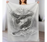 DDGFFDD - Manta de franela con estampado de mitos vikingos, supersuave, no rechazo, mantas de forro polar de felpa ultra lujosa (180 x 200 cm)