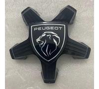 DDHHBH 4 Piezas Juego Tapas Centrales Llantas Coche para Peugeot 3008 2024 2025,Aluminio+ABS Centro de Rueda Tapacubos Cubierta AntióXido Embellecedor Accesorios,Black