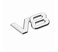 DDHHBH Auto Emblema Insignia Adhesivo para Land Rover Range Rover,3D Metálico Logo Pegatina Distintivo Letra Sport Decal Sticker Car carrocería Styling Auto Accesorios,Silver-V8(2)
