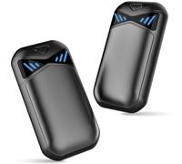 DDKJ Calentador de Manos Electrico 2 Packs,Calentador Manos Recargable 45-55℃,Calientamanos Electrico hasta 18 Horas,Aquecedor de Mãos,Hand Warmers,Camping/Ciclismo/Esquí/Senderismo-Negro