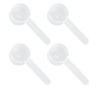 DDKY 4 cucharas graduadas Transparentes. Cuchara dosificadora de plástico para 10 g de Polvo sólido o 20 ml de líquido,Cuchara medidora Gramos cucharas medidoras