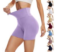 DDOBB Pantalones Cortos Mujer Mallas Cortas Shorts Mujer Pantalon Corto Mujer Leggins Cortos Boxer Anti-silp Debajo de Los Vestidos para Running, Yoga y Ejercicio(Morado,L-XL)
