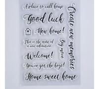 DDOUJOY Words Good Luck New Home Sweet Home Sellos transparentes para hacer tarjetas, decoración y álbumes de recortes DIY 3090932
