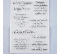 DDOUJOY Words Merry Christmas Everything Peace Love Joy Sellos transparentes para hacer tarjetas, decoración y álbumes de recortes DIY 3090914