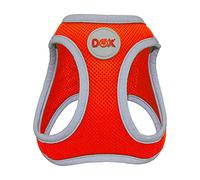 DDOXX Arnés Reflectante Forrado Para Perro y Gato | Múltiples Colores | Para Pequeños, Medianos y Cachorros | Naranja, XL, Julius K9