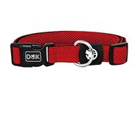 DDOXX Collar Perro Air Mesh, Ajustable, Acolchado | Muchos Colores & Tamaños | para Perros Pequeño, Mediano y Grande | Collares Accesorios Gato Cachorro | Rojo, L