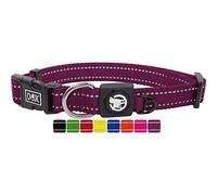 DDOXX Collar Perro Nylon, Reflectante, Ajustable | Muchos Colores & Tamaños | para Perros Pequeño, Mediano y Grande | Collares Accesorios Gato Cachorro | Violeta Violett, M