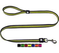 DDOXX Correa Perro Air Mesh, Reflectante, Acolchado, Lazo de Mano, 120 cm | Muchos Colores & Tamaños | para Perros Pequeño, Mediano y Grande | Accesorios Gato Cachorro | Amarillo, S, empapadores