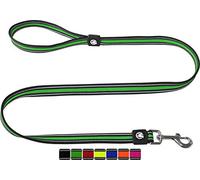 DDOXX Correa Perro Air Mesh, Reflectante, Acolchado, Lazo de Mano, 120 cm | Muchos Colores & Tamaños | para Perros Pequeño, Mediano y Grande | Accesorios Gato Cachorro | Verde, S, empapadores