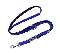 DDOXX Correa Perro Multiposición Air Mesh, Ajustable en 3 tamaños, 2m | Muchos Colores & Tamaños | para Perros Pequeño, Mediano y Grande | Correa Accesorios Doble 2 Gato Cachorro | Azul, M