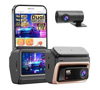 DDPAI 4K Dashcam Doble STARVIS 2 IMX678 Cámara Coche, 60 FPS HDR 3" IPS Cámara Coche Grabadora con eMMC de 32 GB, Compatible con 4G LTE, GPS, WiFi 5G, Visión Nocturna, Modo Parking 24h, Z60 Pro