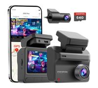 DDPAI Dashcam Cámara Coche, 4K + 1080P Camara Coche Tarjeta de 64 GB, 5GHz Wi-Fi 6, GPS, Pantalla IPS de 3'', Visión Nocturna AI-ISP, 4G LTE Compatible, Monitorización de 48H, Sensor G, Z50 Pro