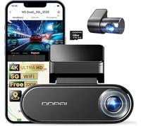 DDPAI N5 Dual Dashcam Coche 4K+1080P, Gratis 128GB Tarjeta + 32GB eMMC Integrada, Super Visión Nocturna, 5G WiFi, GPS, Modo Estacionamiento 24h, G-Sensor, Grabación en Bucle, Control por App