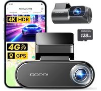 DDPAI N5 Dual Dashcam Coche 4K+1080P, Gratis 128GB Tarjeta, Super Visión Nocturna, 5G WiFi, GPS, Modo Estacionamiento 24h, G-Sensor, Grabación en Bucle, Control por App