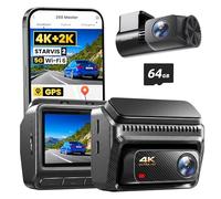 DDPAI Z60 Master 4K+2K Dash CAM Coche, STARVIS2 IMX678, HDR Dual Dashcam, Incluye Tarjeta de 64GB, 5G WiFi6, 2K/60FPS, GPS, 3" IPS, Visión Nocturna IA ISP, Modo Aparcamiento 24h, ADAS, 4G Disponible