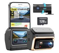 DDPAI Z60 Pro Dashcam 4K, Dual STARVIS 2 IMX678 60FPS, 32GB eMMC Integrado + Tarjeta 128GB Gratis, Visión Nocturna AI ISP, 4G LTE, WiFi 6 5GHz GPS, Modo Aparcamiento 24h, Pantalla IPS 3"