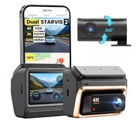 DDPAI Z60 Pro Dashcam 4K, Dual STARVIS 2 IMX678 60FPS, Visión Nocturna AI ISP, 4G LTE Dash CAM, WiFi 6 5GHz GPS, Modo Aparcamiento 24h, Pantalla IPS 3", Sensor G, grabación en Bucle