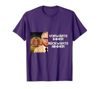 DDR Honecker Adelante Siempre hacia atrás Nunca Camiseta, Hombre, Morado, XXL