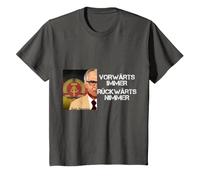 DDR Honecker Adelante Siempre hacia atrás Nunca Camiseta, Niños, Asfalto, 2 años