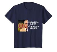 DDR Honecker Adelante Siempre hacia atrás Nunca Camiseta, Niños, Azul Marino, 3 años