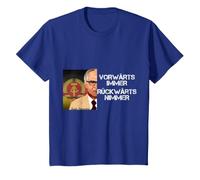 DDR Honecker Adelante Siempre hacia atrás Nunca Camiseta, Niños, Azul Real, 8 años