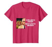 DDR Honecker Adelante Siempre hacia atrás Nunca Camiseta, Niños, Rojo Jaspeado, 4 años