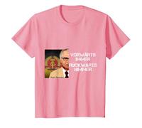 DDR Honecker Adelante Siempre hacia atrás Nunca Camiseta, Niños, Rosado, 8 años