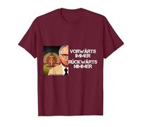 DDR Honecker hacia adelante Siempre hacia atrás Nimmer Camiseta, Hombre, Granate, XL