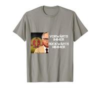 DDR Honecker hacia adelante Siempre hacia atrás Nimmer Camiseta, Hombre, Pizarra, S