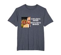 DDR Honecker hacia adelante Siempre hacia atrás Nimmer Camiseta, Hombre Tallas Grandes, Azul Jaspeado, 2X Alto