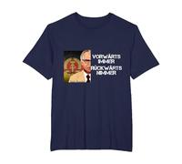 DDR Honecker hacia adelante Siempre hacia atrás Nimmer Camiseta, Hombre Tallas Grandes, Azul Marino, 6X Alto