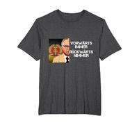 DDR Honecker hacia adelante Siempre hacia atrás Nimmer Camiseta, Hombre Tallas Grandes, Jaspeado Oscuro, 3X Alto