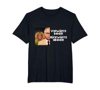 DDR Honecker hacia adelante Siempre hacia atrás Nimmer Camiseta, Hombre Tallas Grandes, Negro, 3X Alto