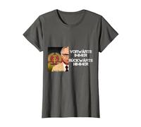 DDR Honecker hacia adelante Siempre hacia atrás Nimmer Camiseta, Mujer, Asfalto, 3XL