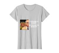 DDR Honecker hacia adelante Siempre hacia atrás Nimmer Camiseta, Mujer, Plata, XS