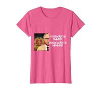 DDR Honecker hacia adelante Siempre hacia atrás Nimmer Camiseta, Mujer, Rosa Jaspeado, M