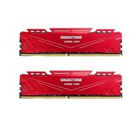 【DDR4 RAM】 GIGASTONE Game Pro 16GB Kit (2x8GB) DDR4 3200MHz PC4-25600 CL 16-18-18-40 Intel XMP 2.0 AMD Ryzen 1.35V UDIMM 288pin sin búfer sin ECC Desktop de Memoria Alto Rendimiento-Rojo