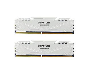 【DDR4 RAM】 GIGASTONE Game Pro 32GB Kit (2x16GB) DDR4 3200MHz PC4-25600 CL 16-18-18-40 Intel XMP 2.0 AMD Ryzen 1.35V UDIMM 288pin sin búfer sin ECC Desktop de Memoria Alto Rendimiento-Blanco