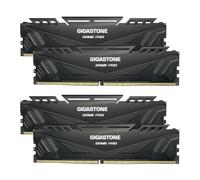 【DDR4 RAM】 GIGASTONE Game Pro 32GB Kit (4x8GB) DDR4 3200MHz PC4-25600 CL 16-18-18-40 Intel XMP 2.0 AMD Ryzen 1.35V UDIMM 288pin sin búfer sin ECC Desktop de Memoria Alto Rendimiento-Negro