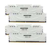 【DDR4 RAM】 GIGASTONE Game Pro 64GB Kit (4x16GB) DDR4 3200MHz PC4-25600 CL 16-18-18-40 Intel XMP 2.0 AMD Ryzen 1.35V UDIMM 288pin sin búfer sin ECC Desktop de Memoria Alto Rendimiento-Blanco