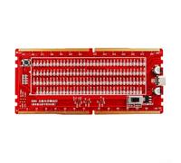 Ddr5 - Probador de ranura de memoria LED para placas base de escritorio y servidor con doble entrada de alimentación, funda ABS verde y roja, herramienta de diagnóstico compacta para líneas de datos