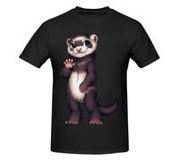 ddrdfff55 Cartoon-European-Ferret-T-Shirt-Streetwear