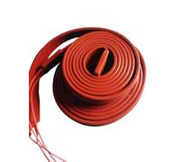 DDRROJFRS Cinta calefactora anticongelante for tuberías solares, Cinta calefactora anticongelante for tuberías, Cinta calefactora de Silicona anticongelante(25mm*2m[200W])