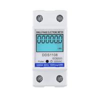 DDS1108 - Medidor de energía digital monofásico 50A 60A LCD retroiluminado, monitor de consumo de energía eléctrica CA 220V 50/60Hz (con retroiluminación)