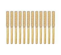 DDS22E Brocas de afilador de motosierra de diamante chapadas en titanio, 12 piezas de brocas de molienda de alta dureza, brocas de repuesto resistentes al desgaste(Gold Tone,4mm)