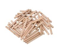 DDS22E Pasadores, clavijas de madera estriadas biseladas, 40 piezas, clavijas de madera con extremos biselados estriados, madera dura seca for estante de muebles de carpintería(6x60mm(0.23"x2.36"))